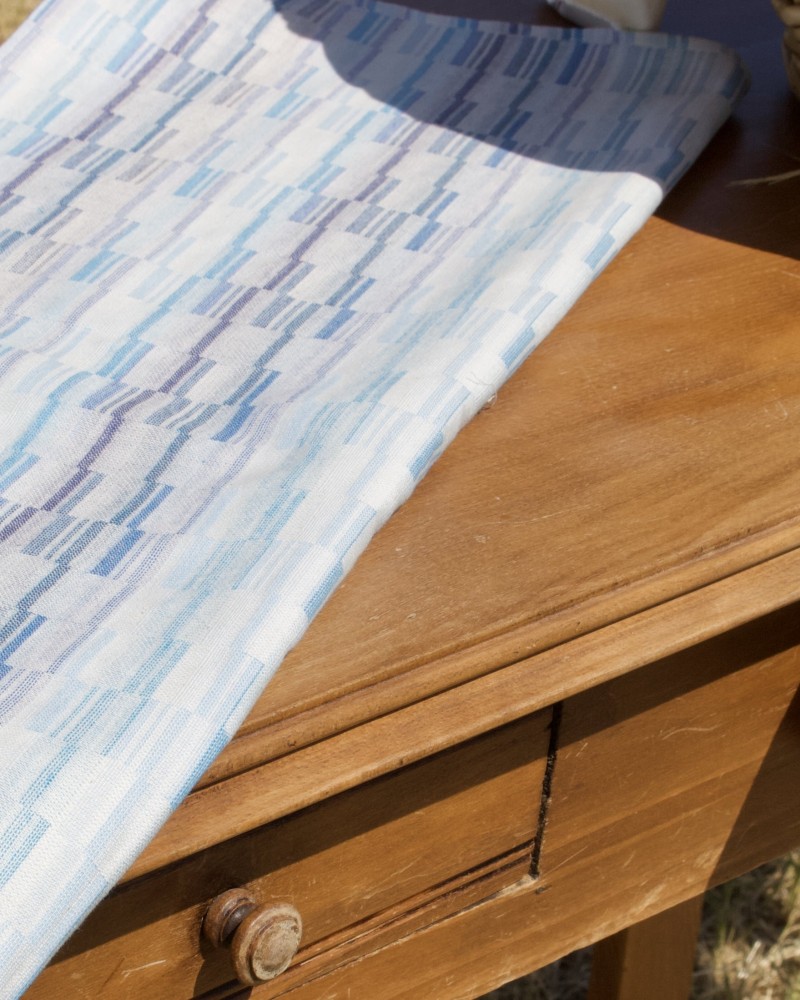 brouillade bleu fabriqué et tissé en France pur coton brouillade bleu fabriqué et tissé en France pur coton