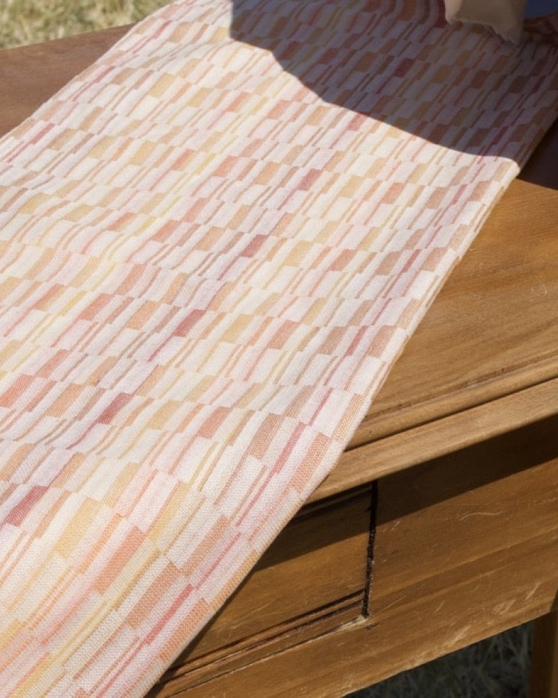 brouillade orange fabriqué et tissé en France pur coton brouillade orange fabriqué et tissé en France pur coton