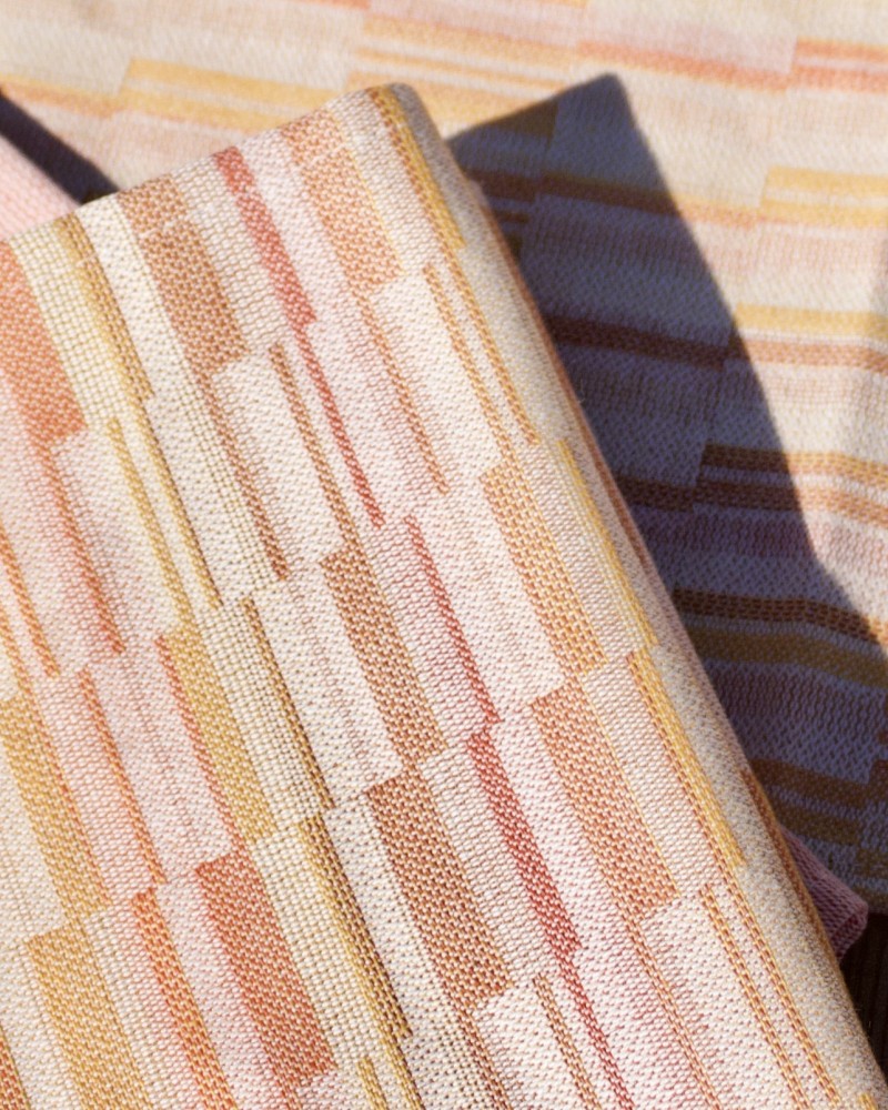 Brouillade orange fabriqué et tissé en France pur coton Brouillade orange fabriqué et tissé en France pur coton