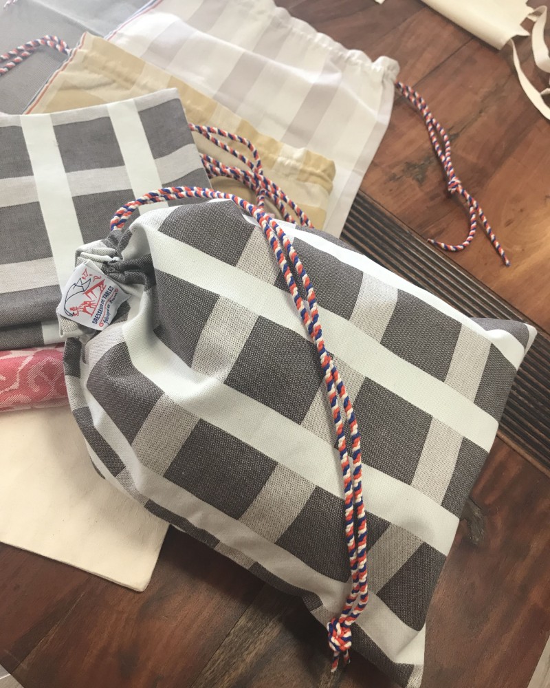 Pochon - sac à pain - sac à chaussures - zéro déchet 100% coton- made in france Pochon - sac à pain - sac à chaussures - zéro déchet 100% coton- made in france