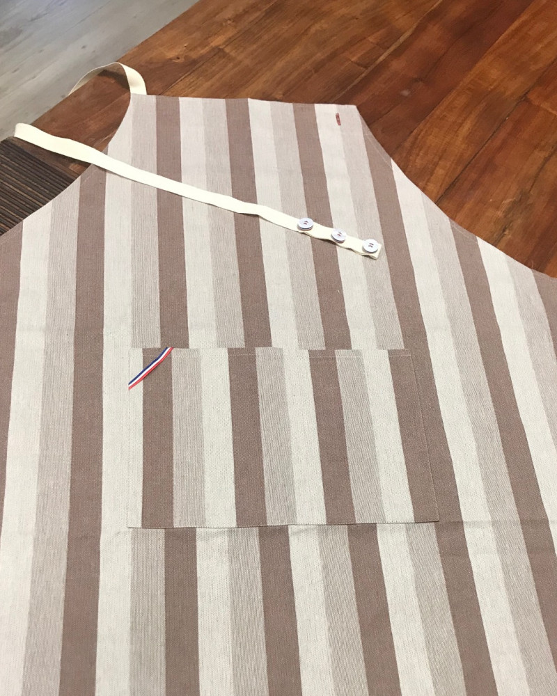 châtaigne AVEC SANGLE BEIGE   fabriqué et tissé en France pur coton