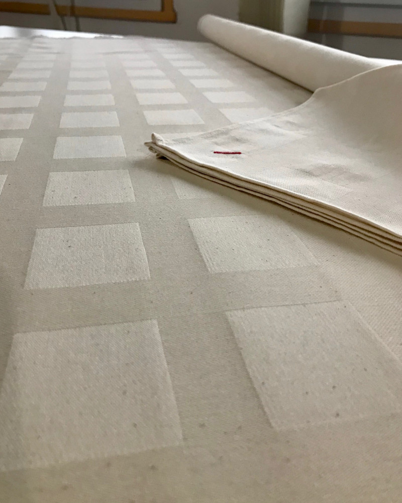 BRUT ICI NAPPE + SERVIETTE fabriqué et tissé en France pur coton BRUT ICI NAPPE + SERVIETTE fabriqué et tissé en France pur coton
