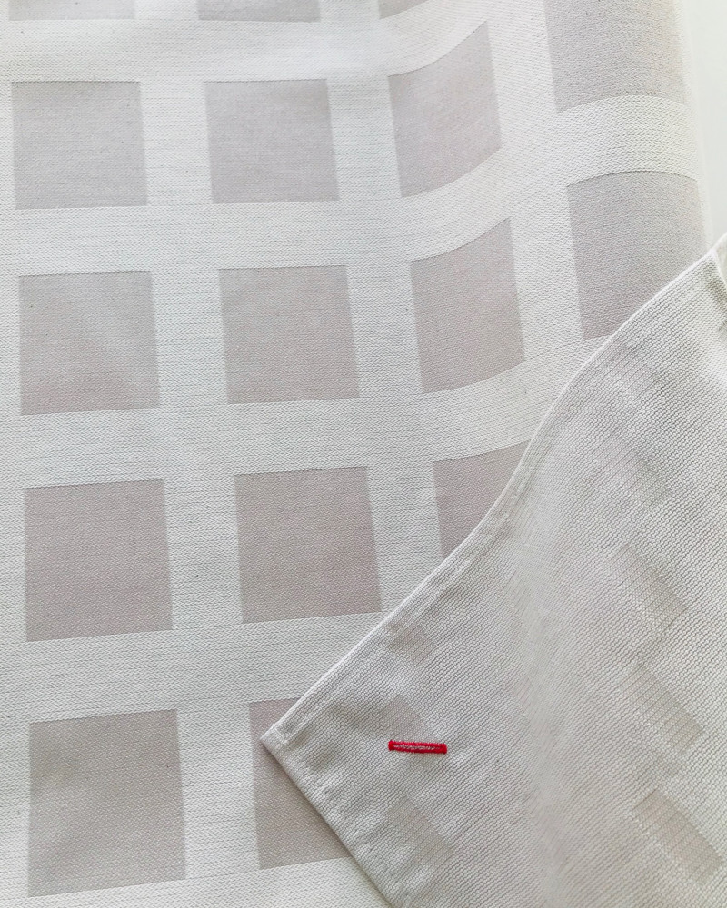 BEIGE ICI NAPPE + SERVIETTE fabriqué et tissé en France pur coton BEIGE ICI NAPPE + SERVIETTE fabriqué et tissé en France pur coton