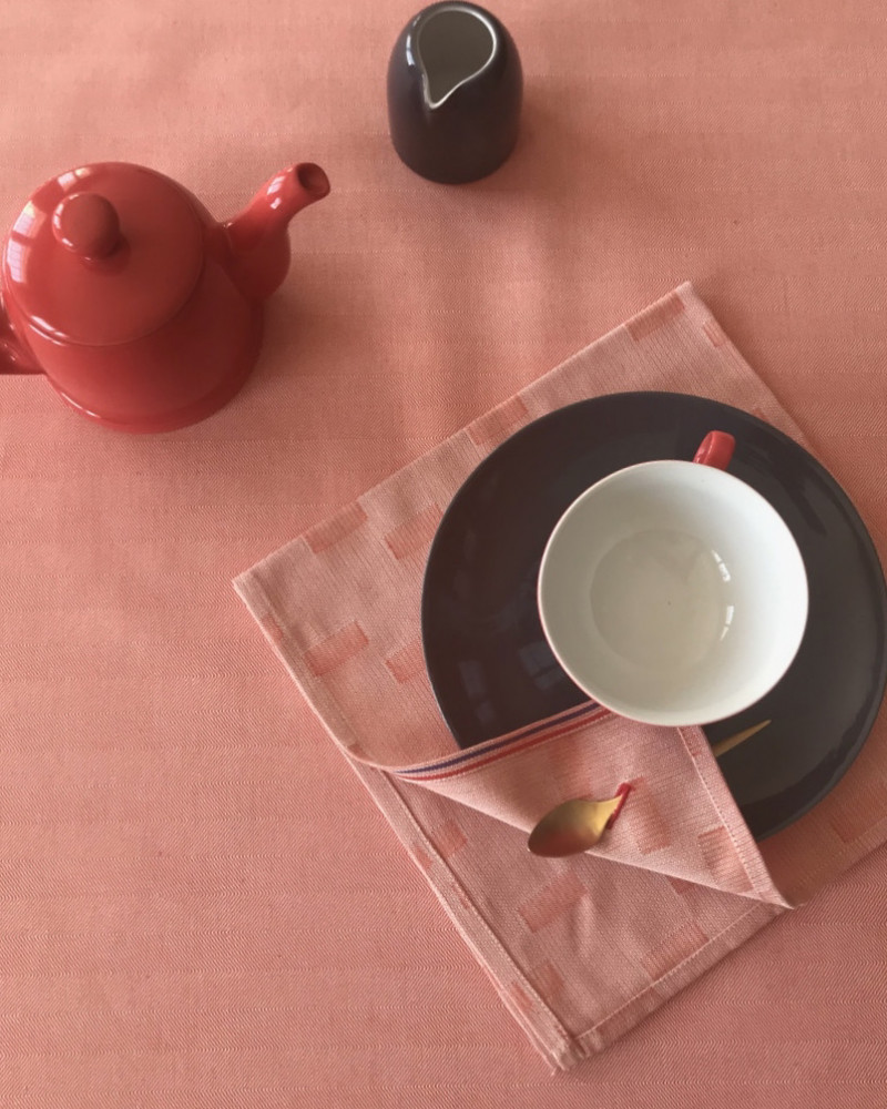 made in france-mandarine-poule au pot-chevron ici avec serviette mille feuilles mandarine made in france-mandarine-poule au pot-chevron ici avec serviette mille feuilles mandarine