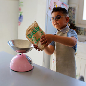 tablier enfant lin naturel tissé et fabriqué en France