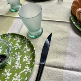 Motif bouillabaisse coloris vert olive  - 100 % coton - made in France -