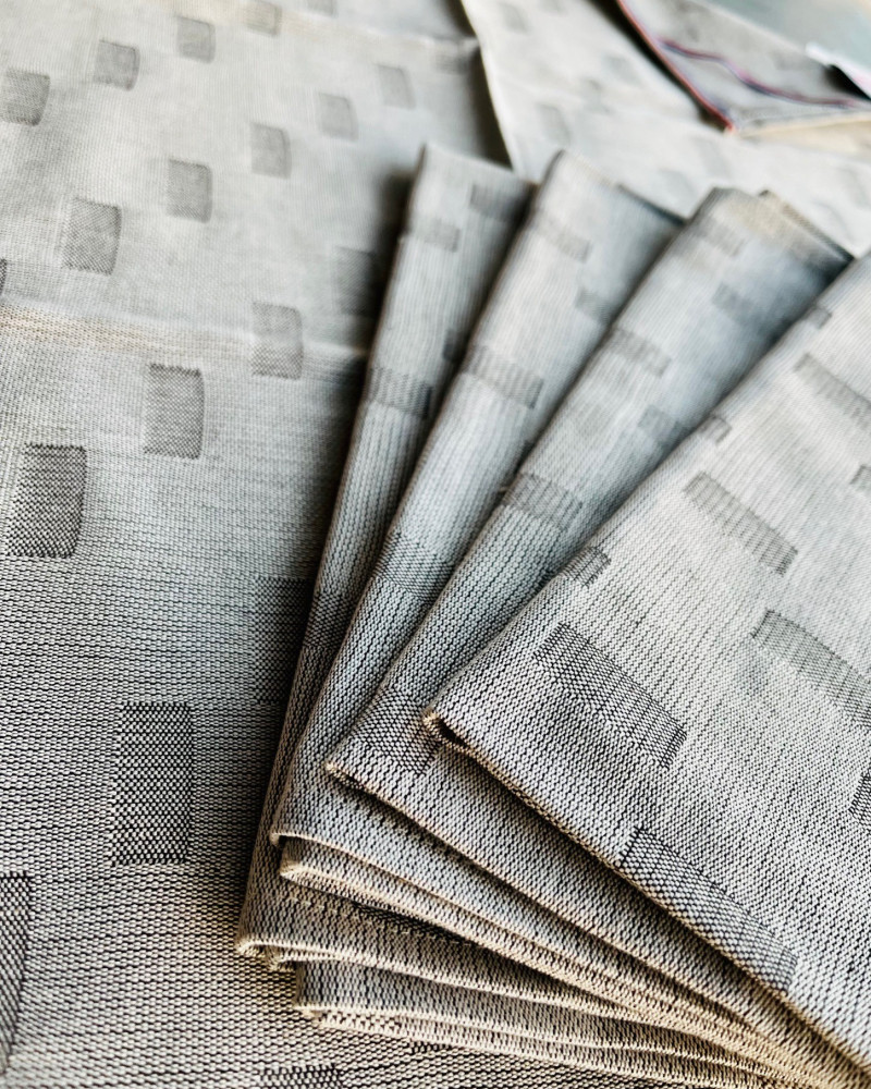 torchon MILLE FEUILLE gris - 100% coton - made in France torchon MILLE FEUILLE gris - 100% coton - made in France