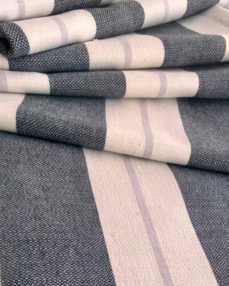 Torchon Gladys - 100% coton - Fabriqué en France - ici gris & gris perle Torchon Gladys - 100% coton - Fabriqué en France - ici gris & gris perle