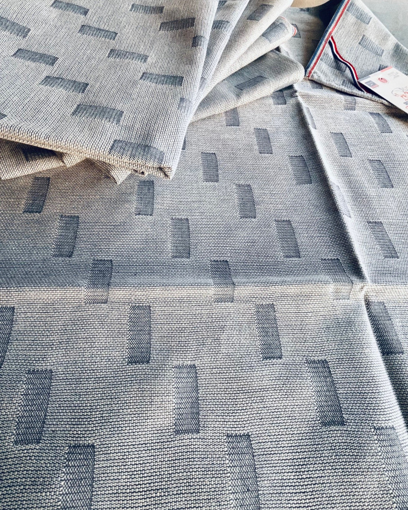 torchon MILLE FEUILLE BLEU JEAN - 100% coton - made in France torchon MILLE FEUILLE BLEU JEAN - 100% coton - made in France