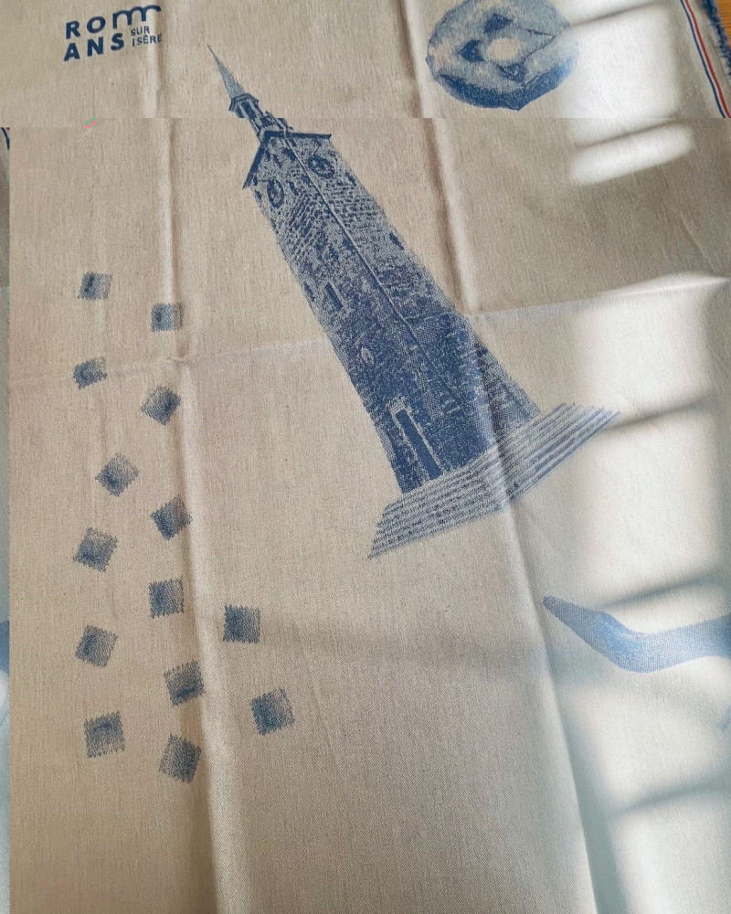 Torchon jacquemart 100 % coton made in France coloris cobalt Torchon jacquemart 100 % coton made in France coloris cobalt