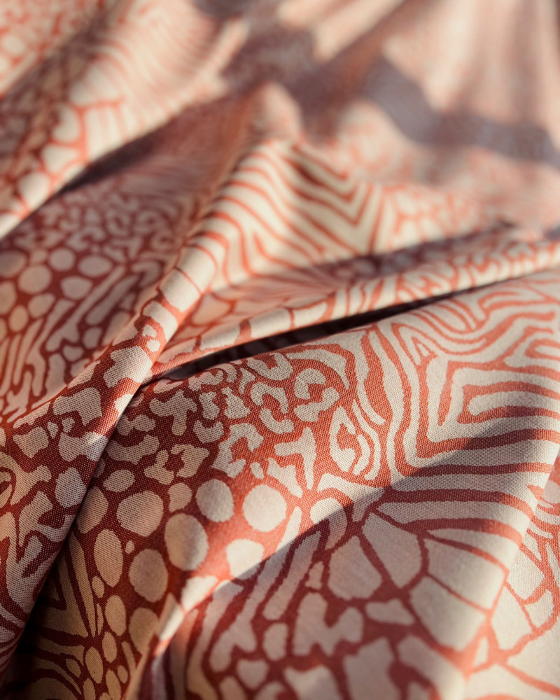 jacquard savane cuivre 100% coton - made in France jacquard savane cuivre 100% coton - made in France