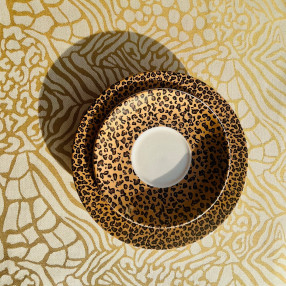 jacquard savane doré 100% coton - made in France
