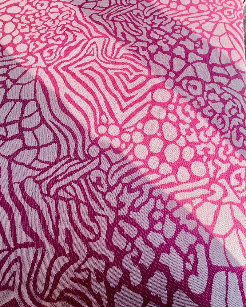 jacquard savane fuchsia 100% coton - made in France jacquard savane fuchsia 100% coton - made in France