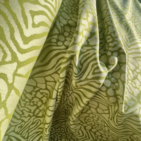 jacquard savane vert olive 100% coton - made in France