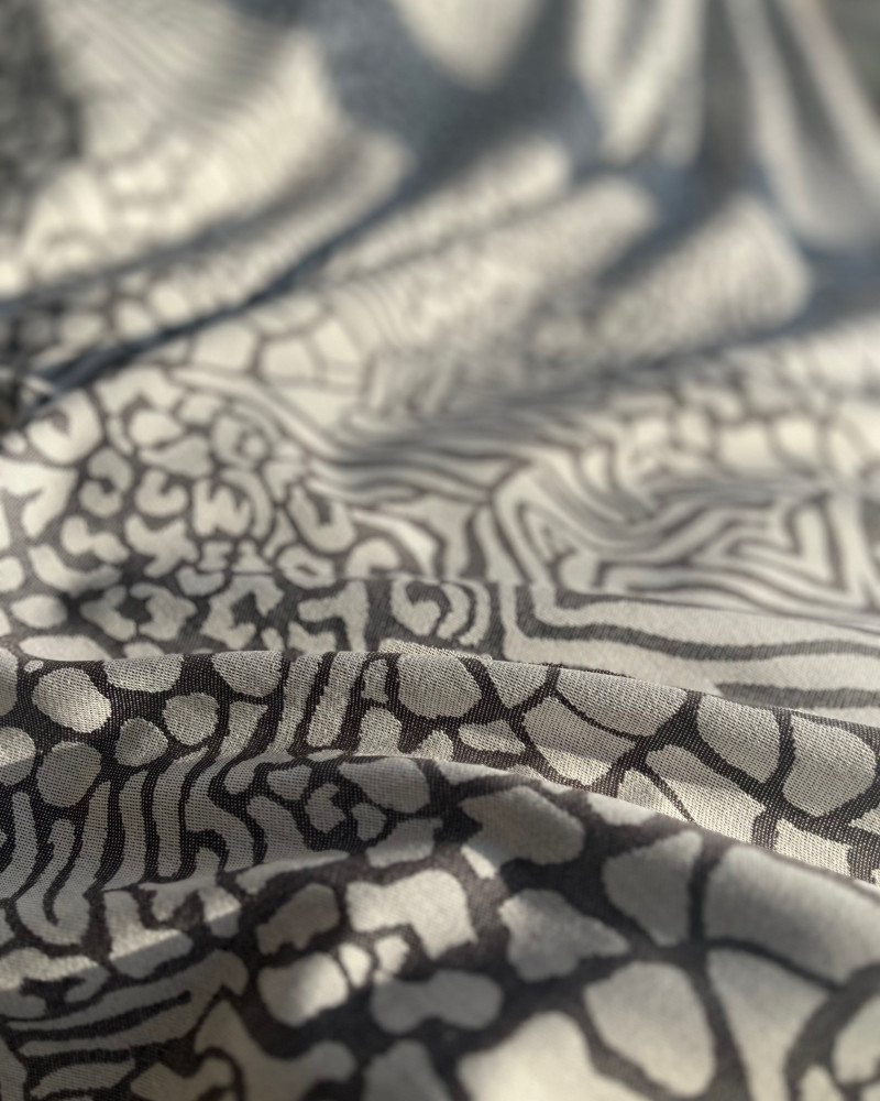 jacquard savane gris 100% coton - made in France jacquard savane gris 100% coton - made in France