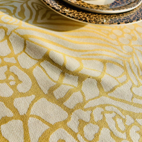 Chemin de table doré  SAVANE - jacquard -100 % coton