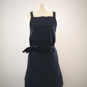 GRAND TABLIER NOIR  fabriqué et tissé en France pur coton
