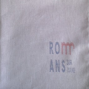 BLEU ROUGE NAPPE ROMANS  fabriqué et tissé en France pur coton