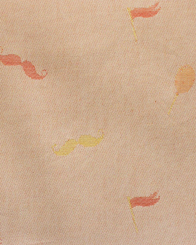 ORANGE JAUNE NAPPE  fabriqué et tissé en France pur coton