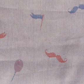 ROSE NAPPE  fabriqué et tissé en France pur coton (bleu/rouge)