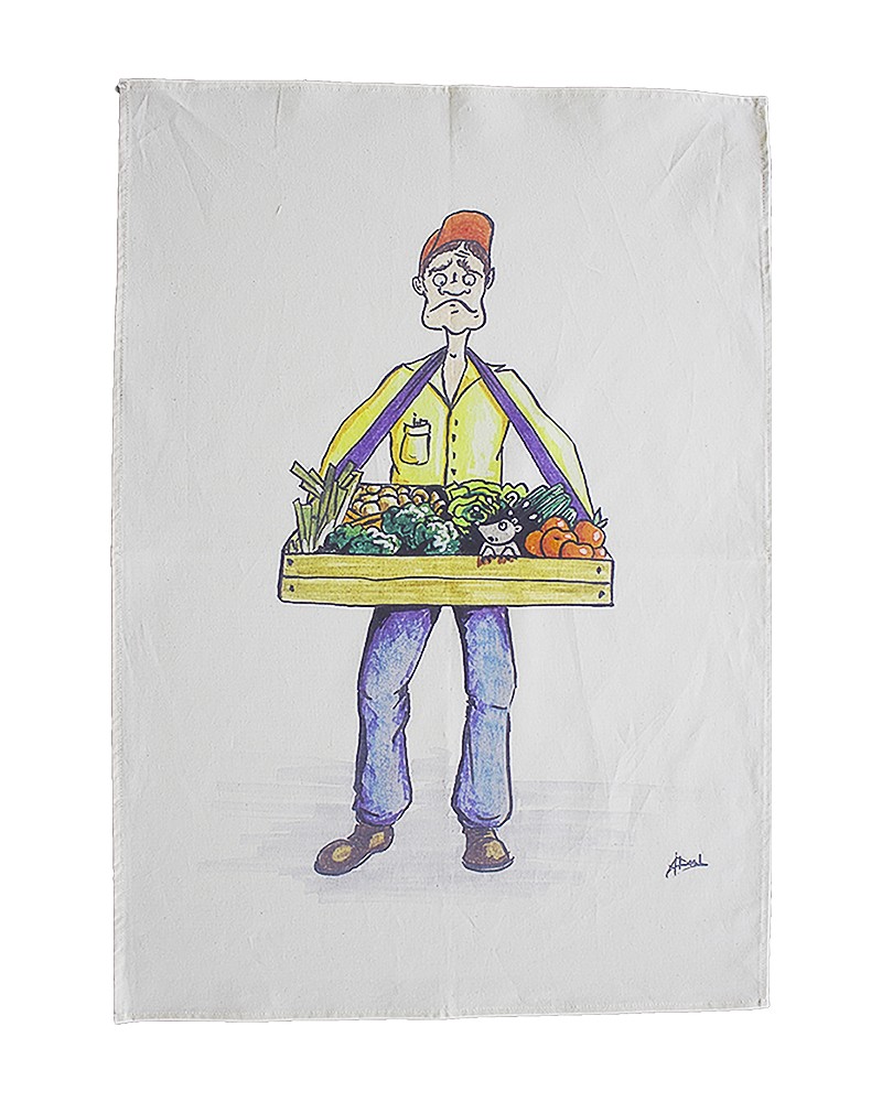 Détail Marcel et ratatouille fabriqué et tissé en France pur coton Détail Marcel et ratatouille fabriqué et tissé en France pur coton