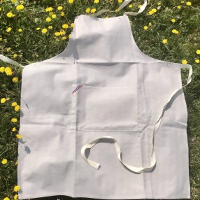 TABLIER BEIGE 100% TISSE  ET CONFECTIONNE EN FRANCE